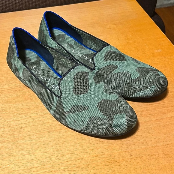 Rothy's The Loafer Olive Green Camouflage Sustainable Flats. 11 Excellent Con. - Picture 1 of 10